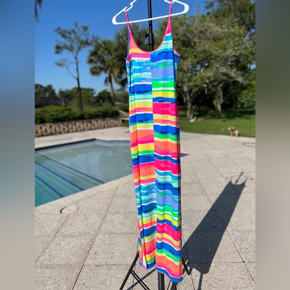 ☀️Lilly Pulitzer Gigi maxi dress multi color sundress size M in EUC